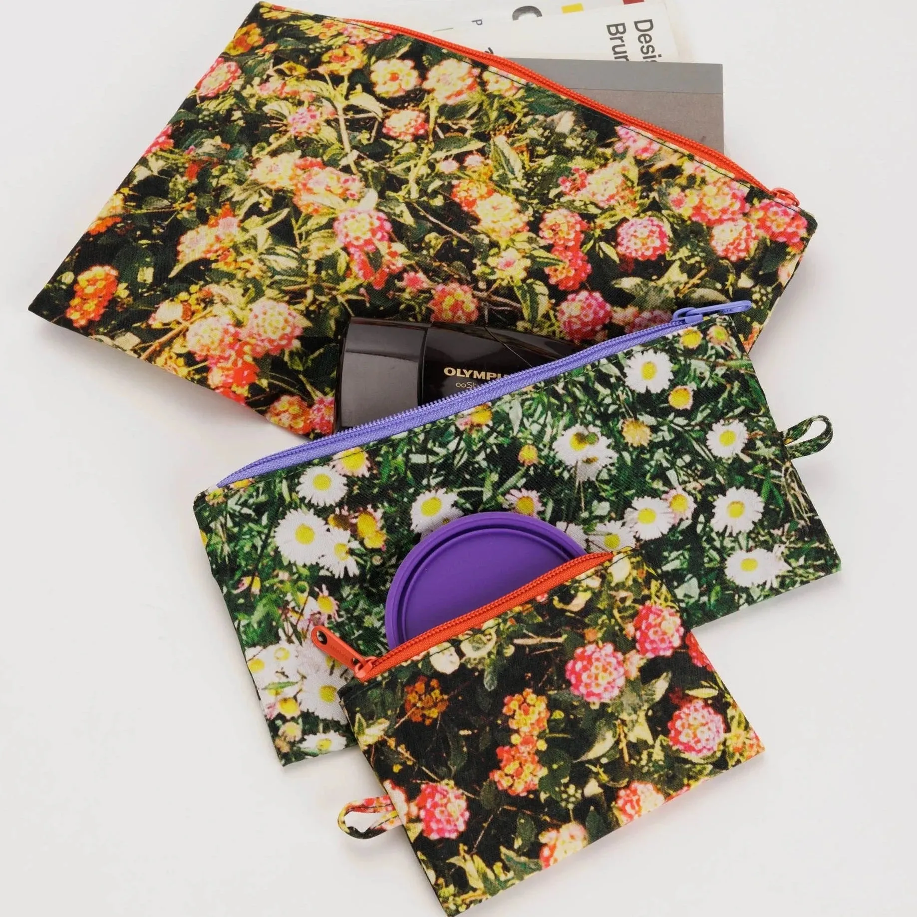Baggu - Flat Pouch Set Floral