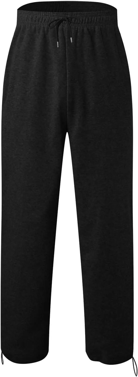Baggy Sweatpants Men Drawstring Elastic Waist Heavyweight Casual Trousers with Pocket Straight Leg Running Track Pant