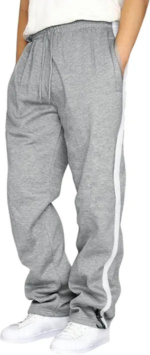 Baggy Sweatpants Men Drawstring Elastic Waist Heavyweight Casual Trousers with Pocket Straight Leg Running Track Pant