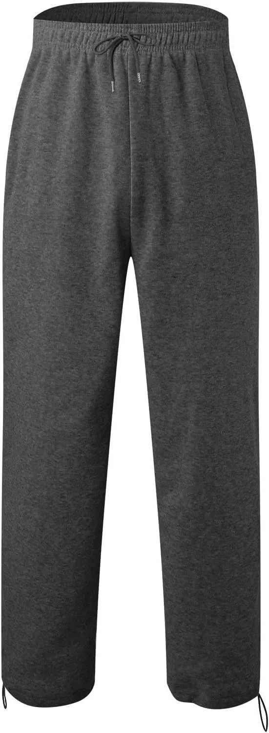Baggy Sweatpants Men Drawstring Elastic Waist Heavyweight Casual Trousers with Pocket Straight Leg Running Track Pant