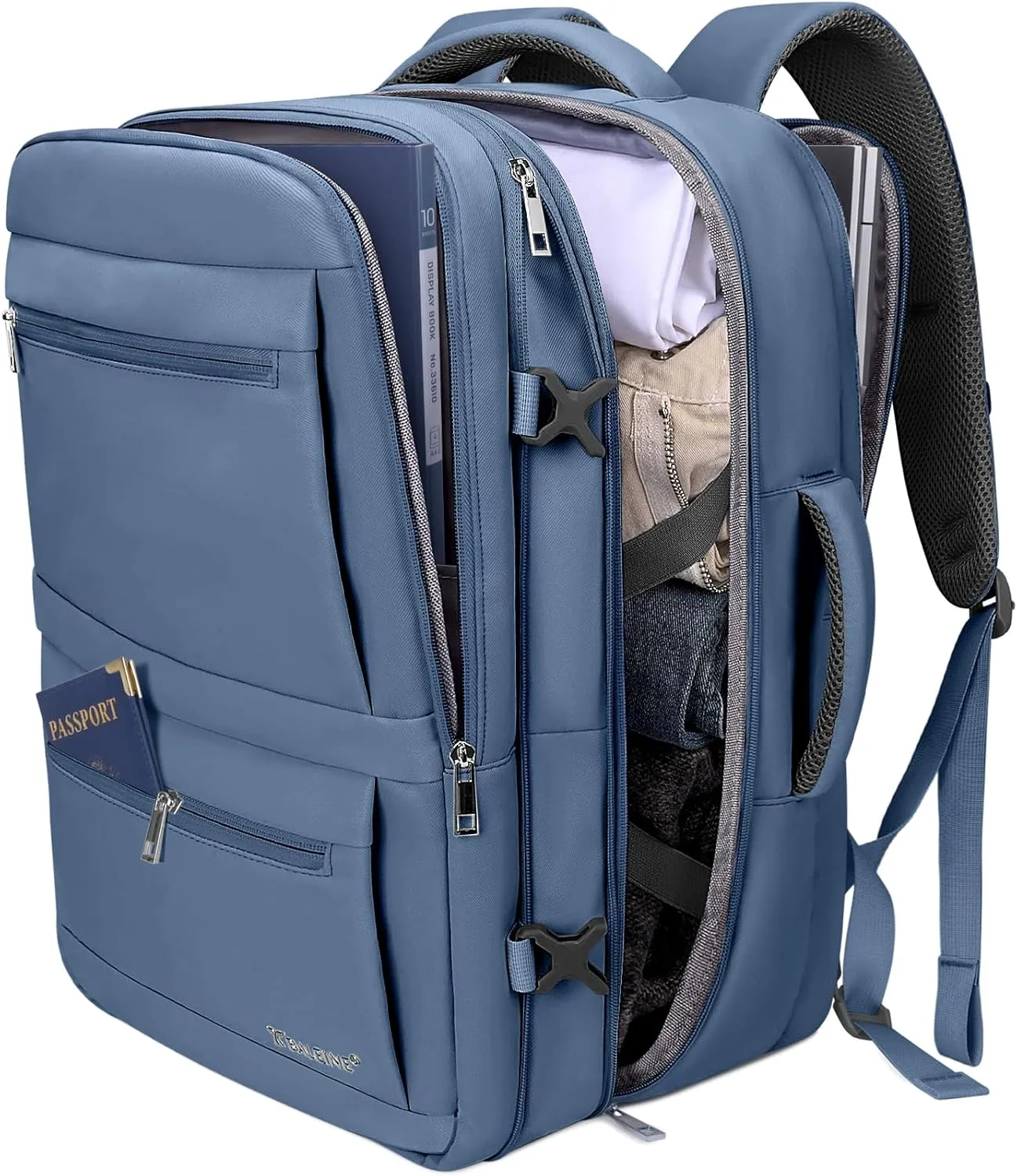 BALEINE Travel Backpack for Women Men, Large Sturdy Carry On Laptop Backpack Gifts for Business, Casual, Weekender, Hiking (XL, Dusty Blue)