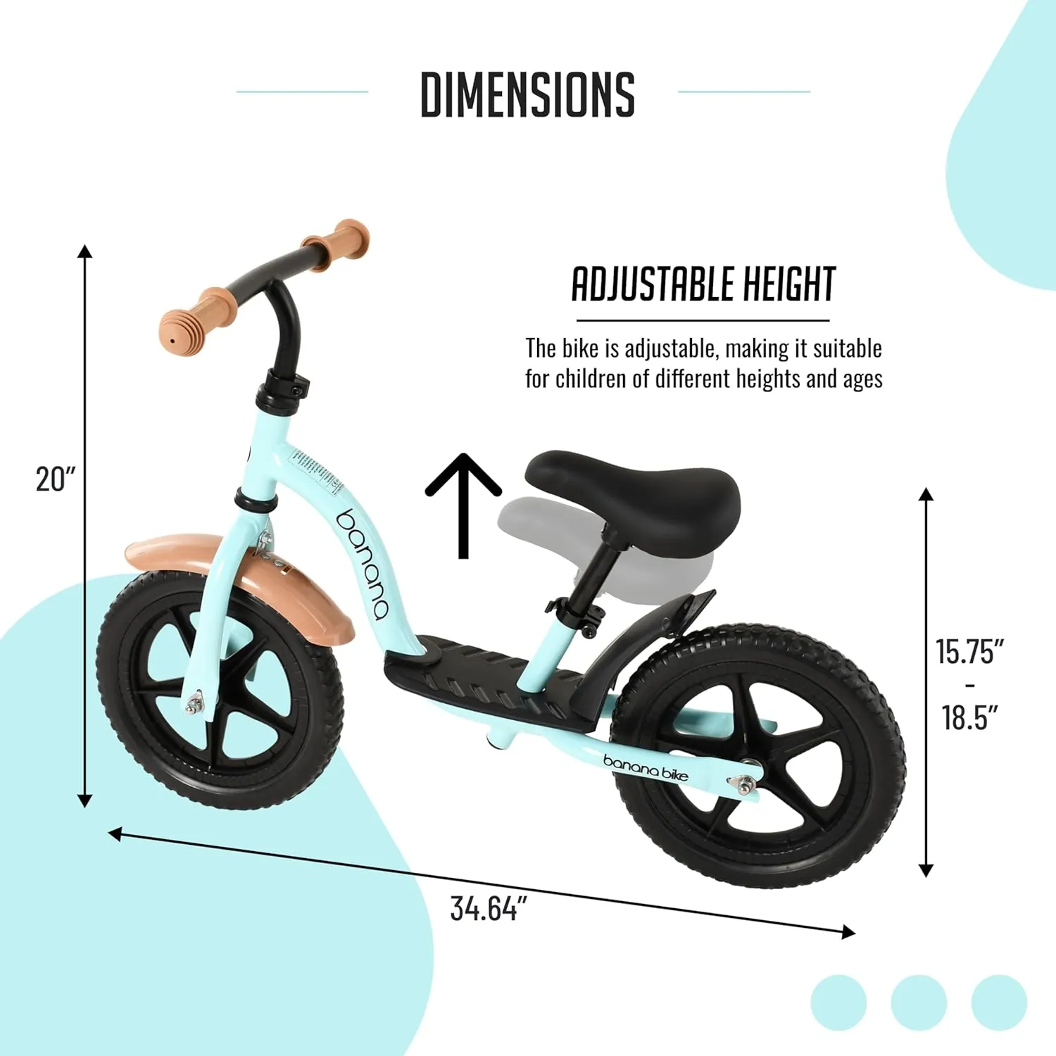 banana bike Lava Sport Kids Balance Bike - No Pedal Kids Bikes - Walking Bicycles - Beginner Lightweight Sports Training Bicycle for Boys and Girls - Age 2-6 - Adjustable Handlebar and Seat
