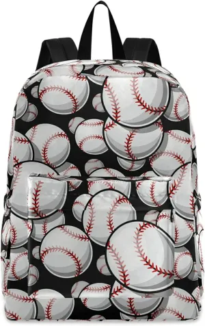Baseball Softball Graphics Casual Polyester Computer Backpack Large Daypack for Business Sport Travel School Bookbags