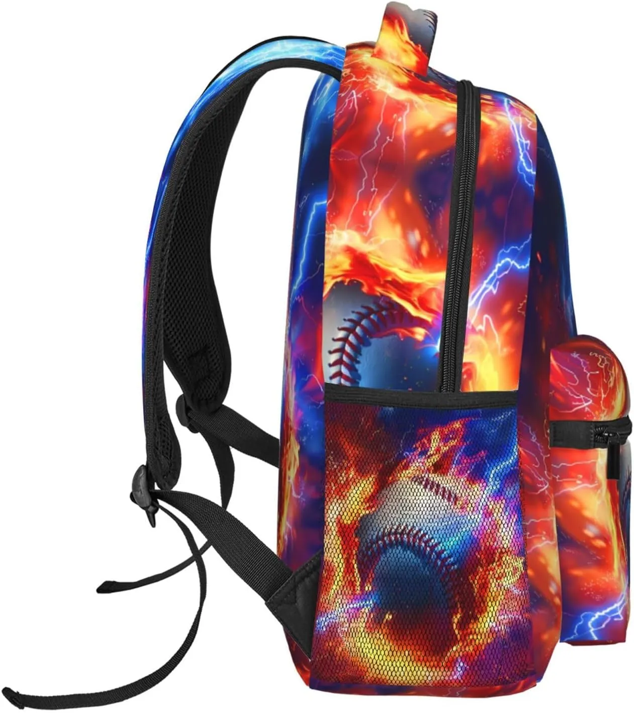 Baseball Themed Backpack for Boys Girls Bookbags Lightweight Adjustable Elementary Middle High School Bags for Kids Children Teenagers Travel Daypack Laptop Hiking Backpacks