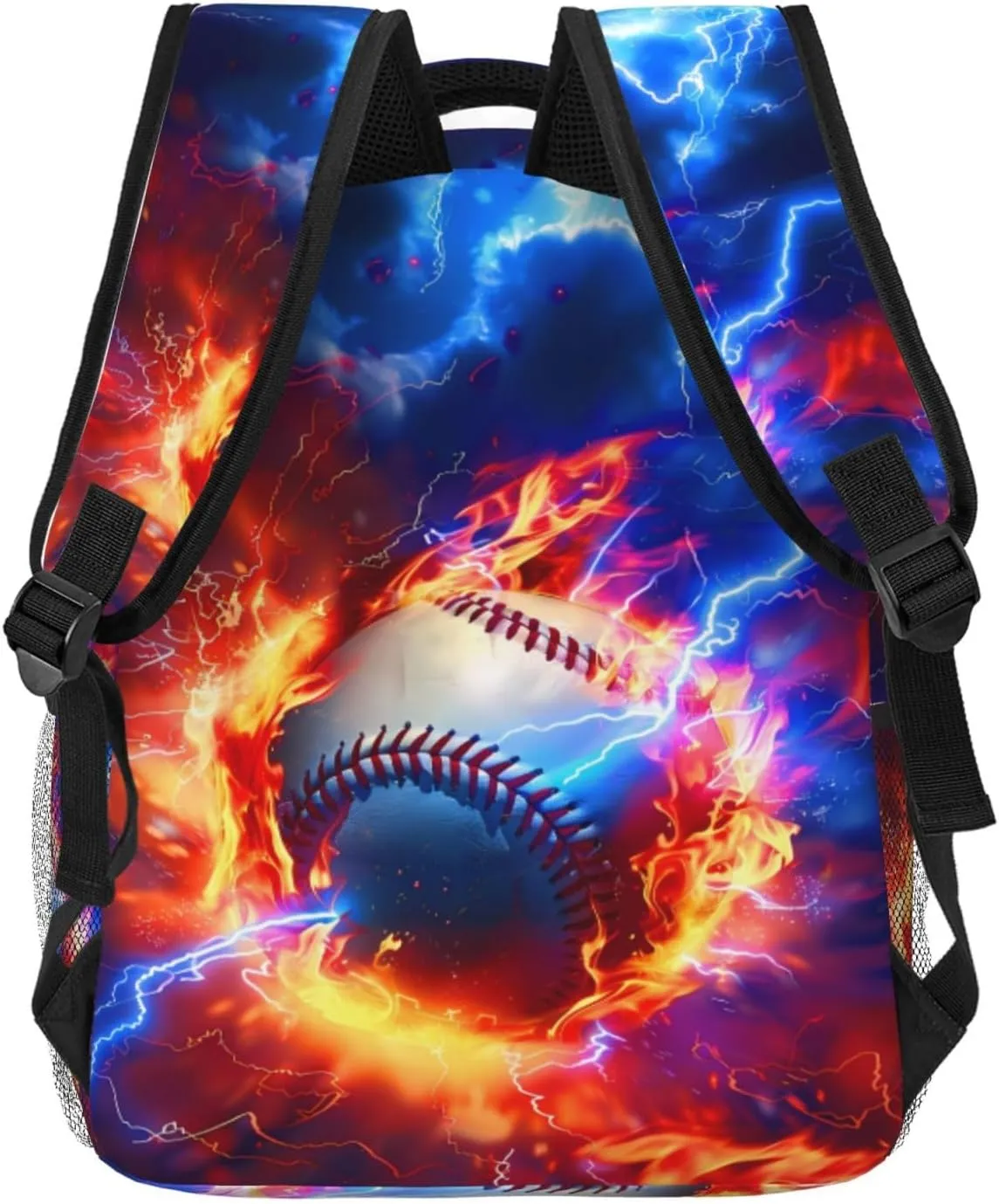 Baseball Themed Backpack for Boys Girls Bookbags Lightweight Adjustable Elementary Middle High School Bags for Kids Children Teenagers Travel Daypack Laptop Hiking Backpacks