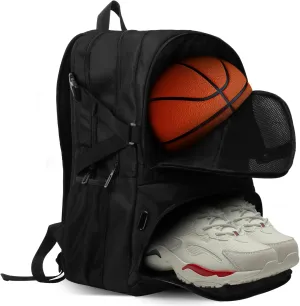 Basketball Backpack, Waterproof basketball bag with Large Shoe and Ball Compartment, Backpack for Women Men, Sports Equipment Bag for Soccer, Volleyball, Gym, Outdoor, Travel, 30L