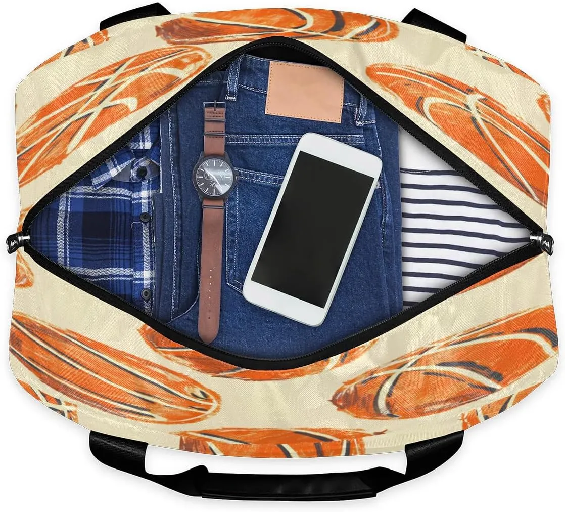 Basketballs Printed Travel Duffel Bag Dry Wet Separated Sports Tote Travel Duffle Bag Gym Workout Bag Women Travel Duffel Bag for Women, Travel, Gym, Work