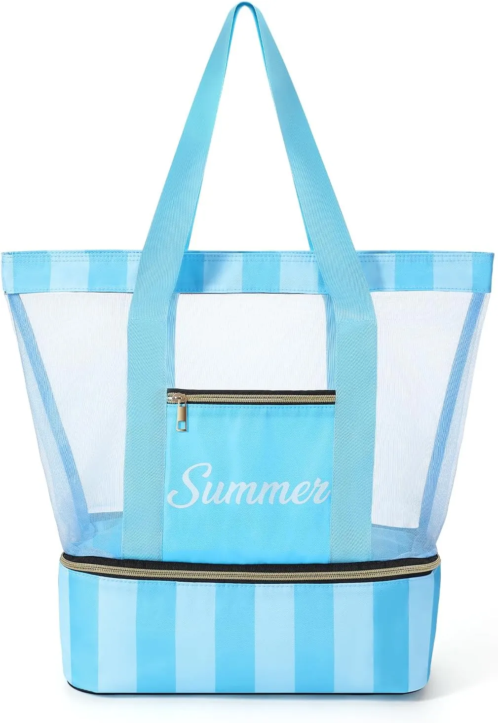 Beach Bags for Women - Dry/Wet Separation Mesh Large Beach Bag, Tote Bag for Women Swim Gym