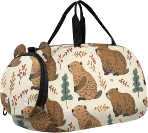 Beaver Kids Duffel Bag with Shoes Compartment Lightweight Sport Gym Tote Bags for Travel, Sports, Duffel, Weekender