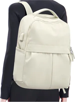 Beige Large Travel Backpack For Women Laptop Backpack Carry On Backpack For Airplanes College Backpacks For Women Men Waterproof Gym Work Backpack For Travel