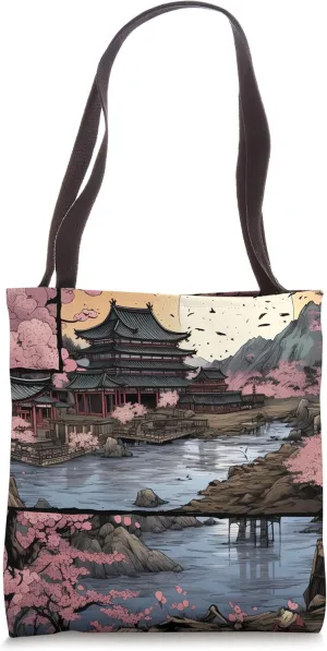 Beneath the Sakura Horizons A Scenic Tree Saga Revealed Tote Bag