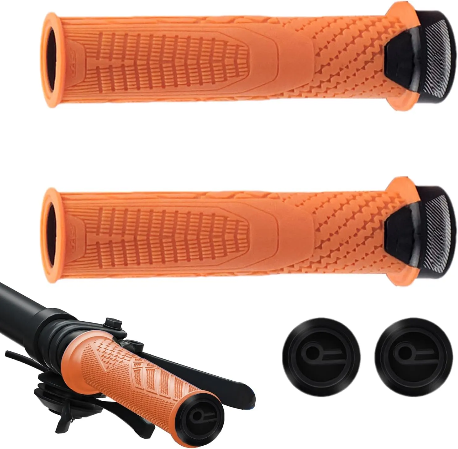 Bike Handlebar Grip,Non-Slip Bike Handle Grips | Ergonomic Soft Non-Slip Lockable Handlebar Accessories for Kids Girls Boys Scooter Cycling