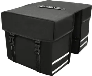 Bike Panniers, Bag Bicycle Saddlebags 25L Ebike Saddle Bags Commuting Bag with Reflective Trim for Rear Rack for Mountain Road Electric Bike Black