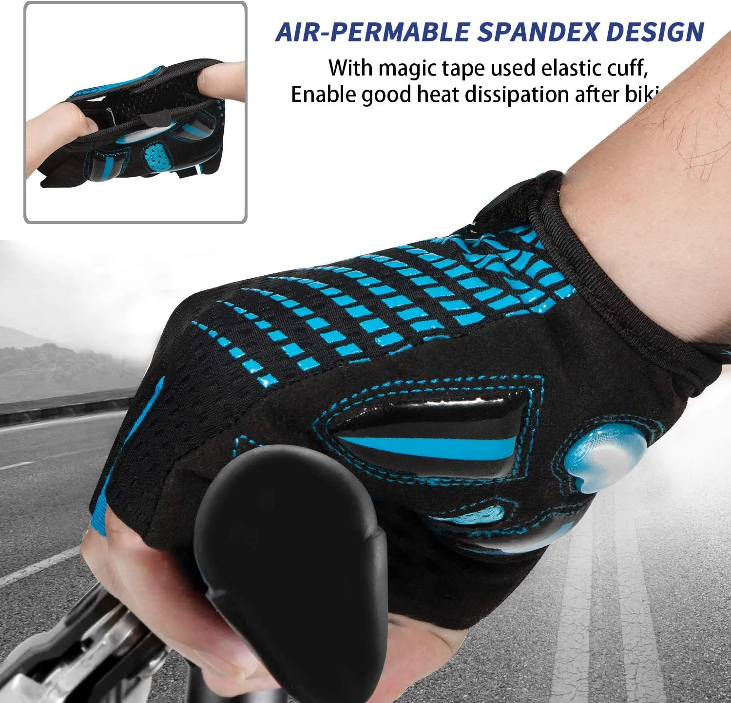 BIKINGMOREOK Bike Cycling Gloves for Men Women,Non-Slip Breathable 5MM Gel Pads DH Mountain Road Bicycle Gloves for MTB Biking Cycling,Workout Sports