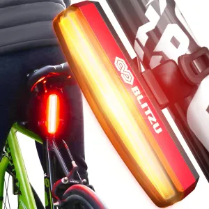 BLITZU 2025 Cyborg 200H Bike Headlight or 200T Tail Light USB-C Rechargeable LED Bicycle Lights Set Front Back Night Riding, Cycling Safety Reflector Accessories