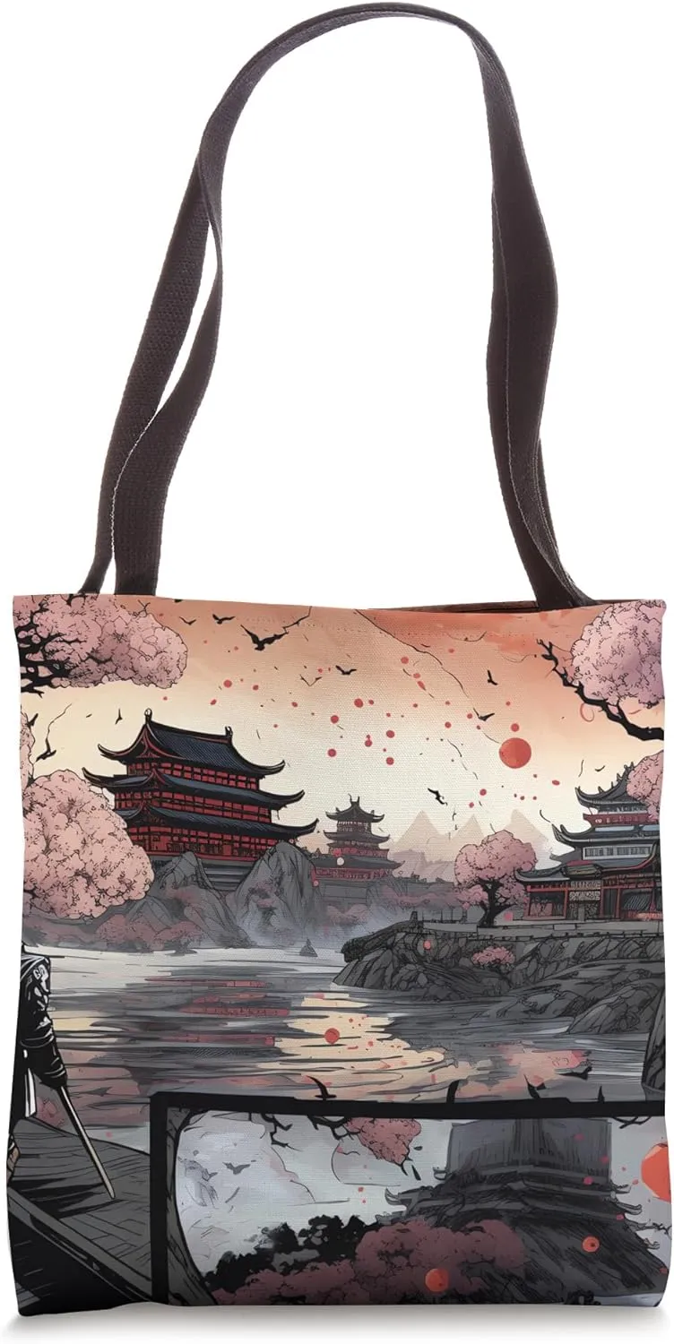 Blossom Dreamscape Chronicles An Illustrated Landscape Saga Tote Bag