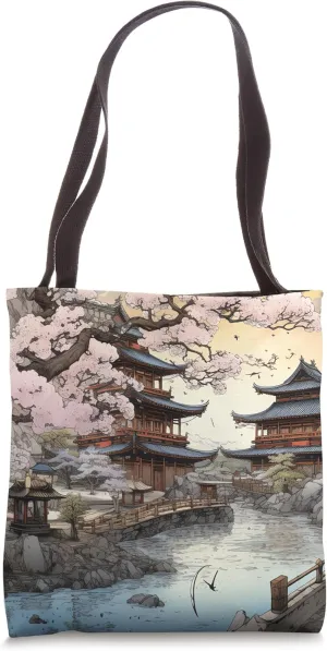 Blossom Dreamscape Chronicles Revealed Illustrated Landscape Tote Bag