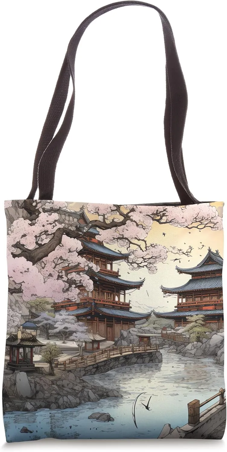 Blossom Dreamscape Chronicles Revealed Illustrated Landscape Tote Bag