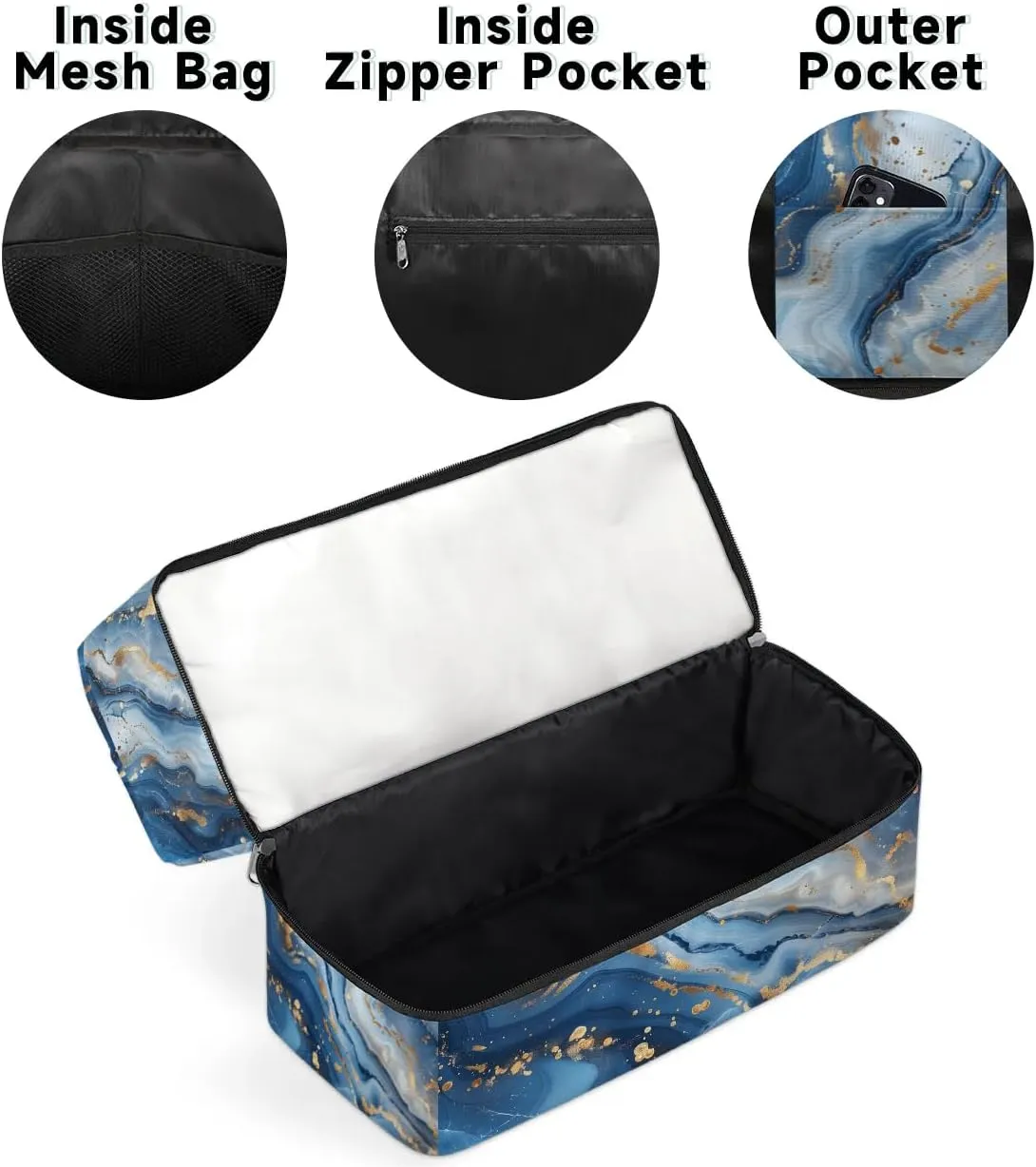 Blue Marble Print Travel Duffel Bag Dry Wet Separated Sports Tote Travel Duffle Bag Gym Workout Bag Women Travel Duffel Bag for Women, Travel, Gym, Work