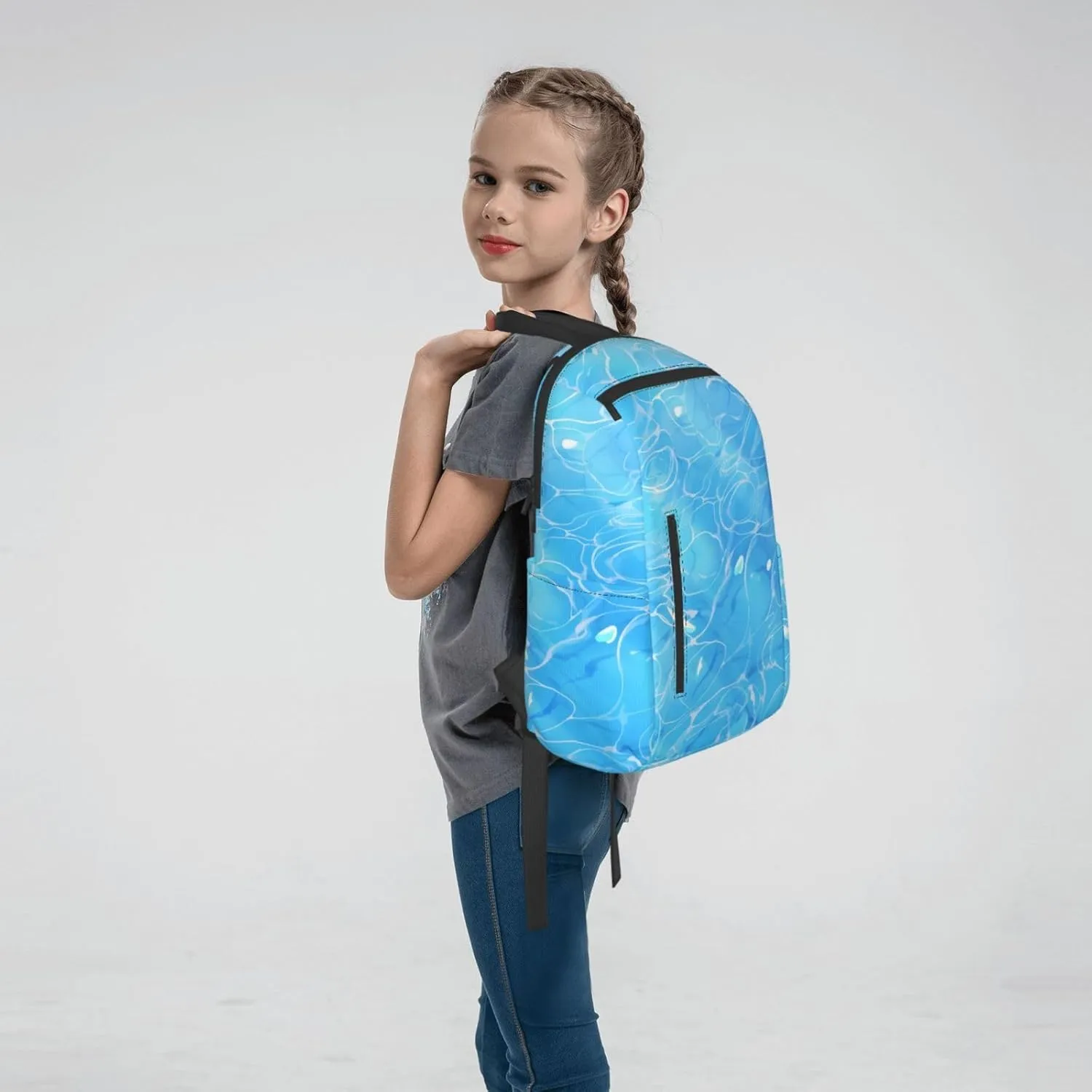 Blue Sea Water Travel Backpack for Women Men Lightweight Laptop Backpack Casual Daypack Backpack Purse for Hiking Gym Camping Business