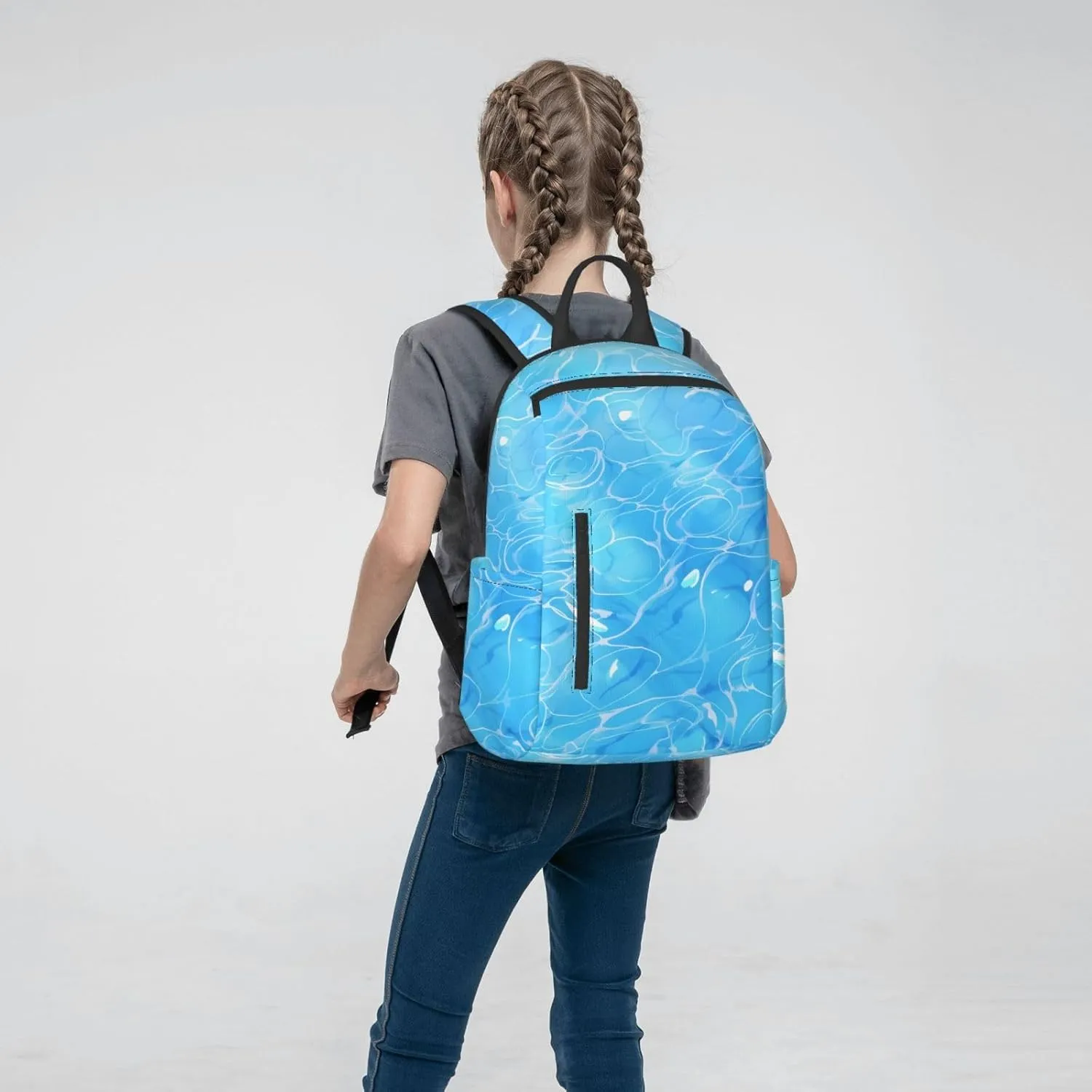 Blue Sea Water Travel Backpack for Women Men Lightweight Laptop Backpack Casual Daypack Backpack Purse for Hiking Gym Camping Business
