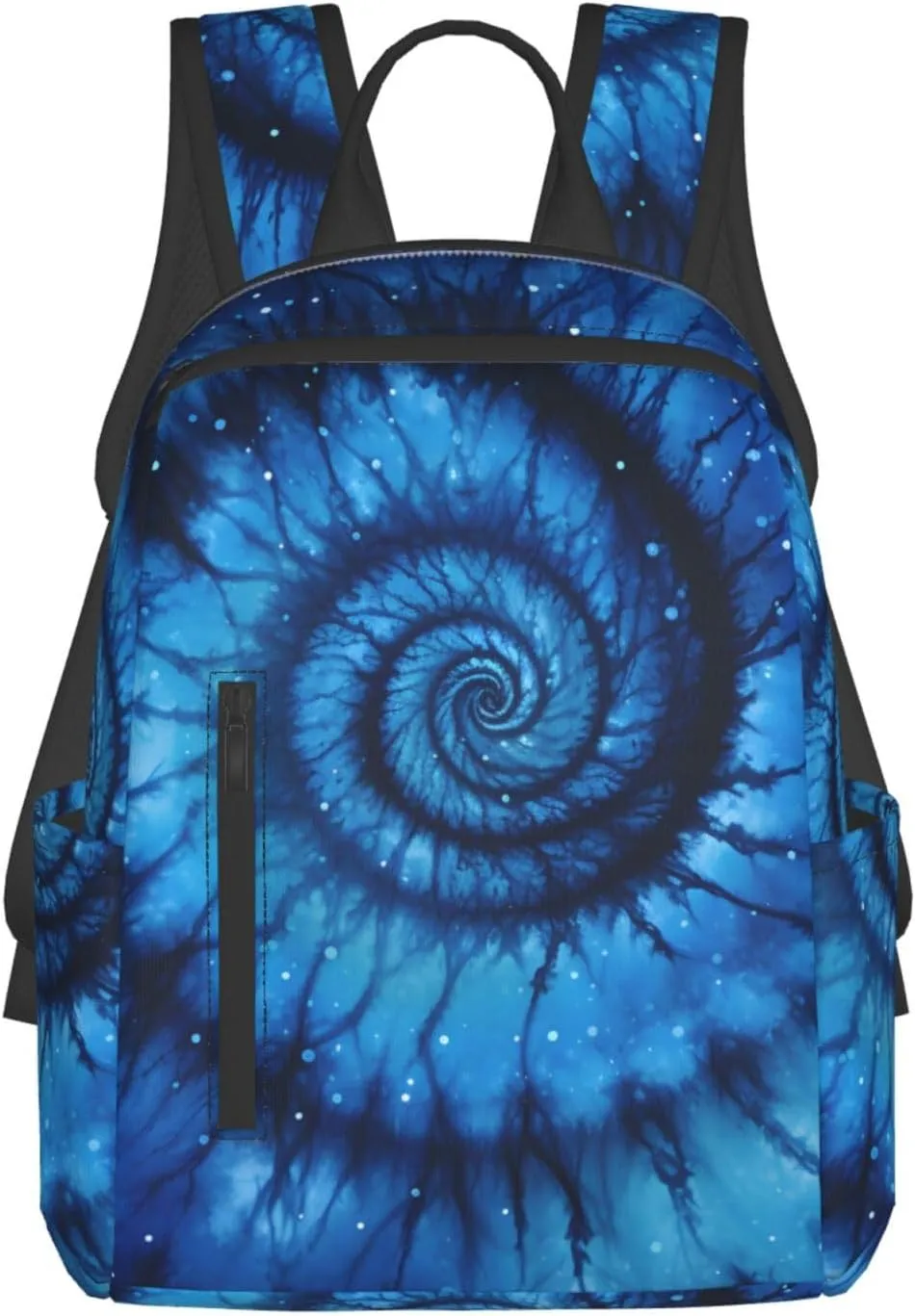 Blue Tie Dye Travel Backpack for Women Men Lightweight Laptop Backpack Casual Daypack Backpack Purse for Hiking Gym Camping Business