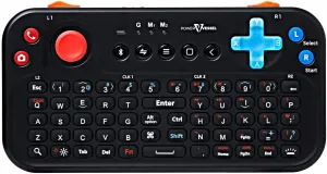 Bluetooth Pocket Keyboard with Jog Mouse and Audio, Black, Remote Wireless Controller Compatible with Smartphone, Laptop, Tablet, Nvidia Shield TV, Xiaomi TV Stick, Mi Box, Fire TV