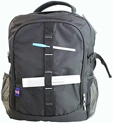 Boardingblue Backpack for American, South West, Spirit, Frontier Airlines (Black) 18"X13"X8"