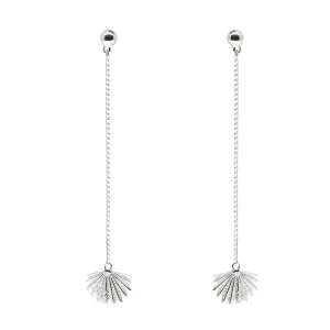 Boh Runga Mini Fan Tail Drop Earrings | Silver