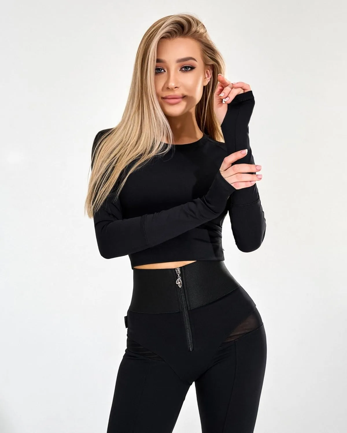 Bona Fide Workout Tops for Women - Short/Long Sleeve Compression Shirt - Breathable Tight Crop Top for Gym, Running, Yoga
