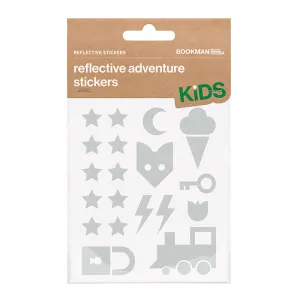 Bookman Reflective Stickers for Kids White