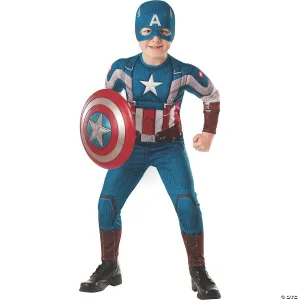 Boy's Deluxe Muscle Captain America Costume