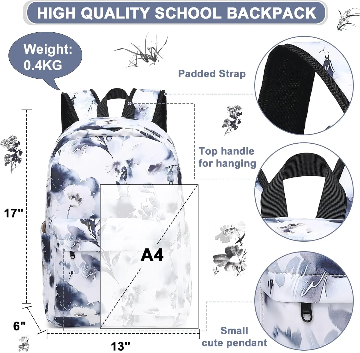 BTOOP Girls School Backpack Galaxy Schoolbag Laptop Bookbag Insulated Lunch Tote Bag Purse Teens Boys Kids