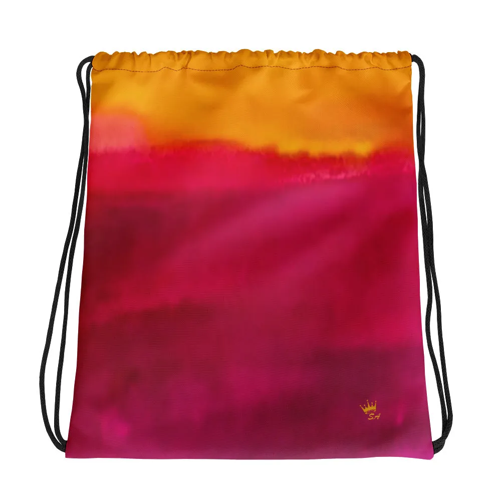 Burst of Pink Drawstring bag