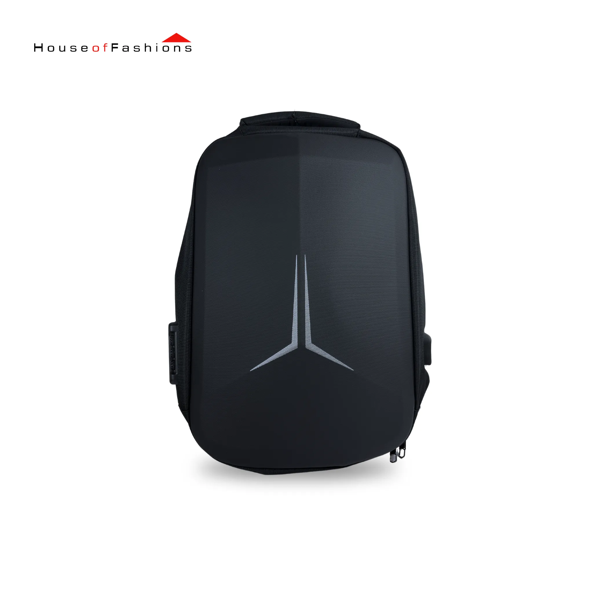 Business Men Laptop Backpack 15.6 Inch Big Capacity Travel Bag Waterproof Material School Backpack Bags with USB Charging Port - Black
