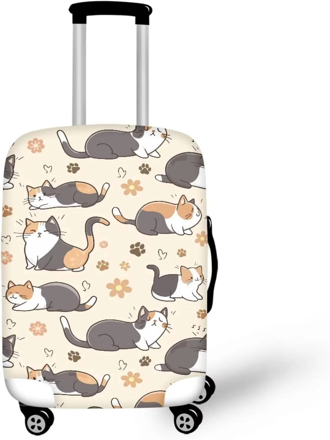 Business Travel Luggage Protector,Suitcase Covers Sturdy Travels Bags Protective Cover Lightweight Reusable for Travel Outdoors Cartoon Cats
