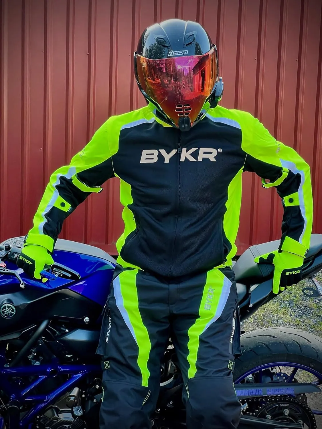 BYKR Mesh Motorcycle Jacket For Men Dual Sports Adventure Breathable Riding Protective Motorbike Jackets Enduro CE Armored