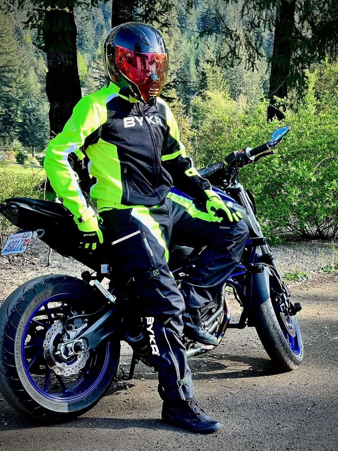 BYKR Mesh Motorcycle Jacket For Men Dual Sports Adventure Breathable Riding Protective Motorbike Jackets Enduro CE Armored