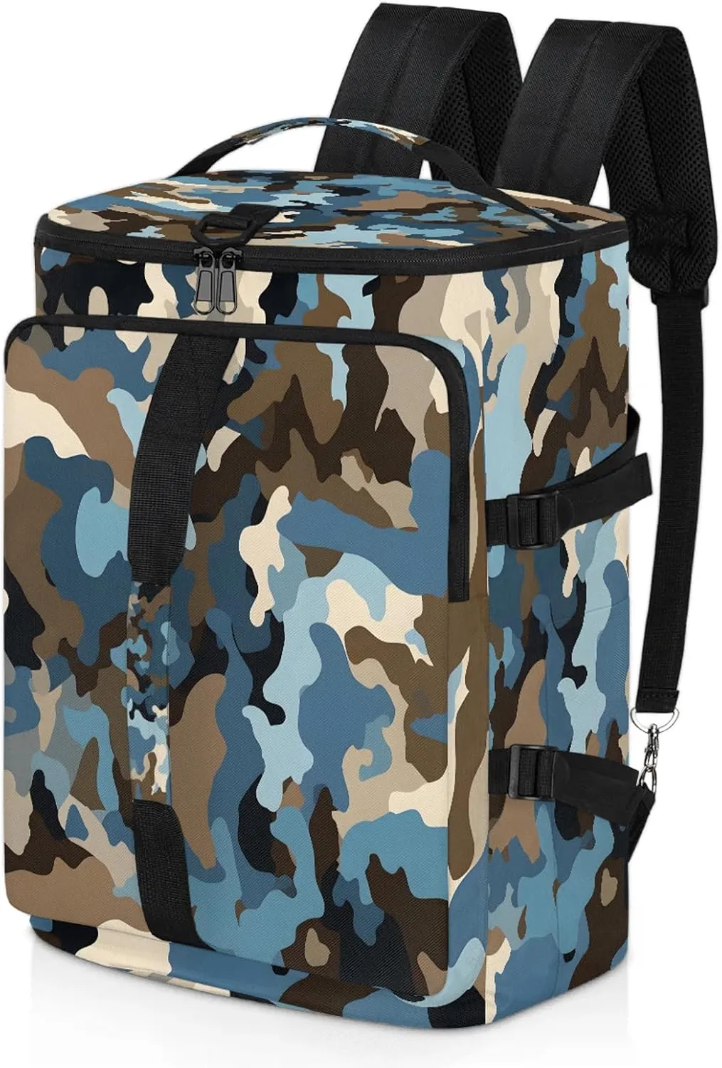 Camo Print Gym Bags for Men Women Sports Backpack with Shoe Compartment 3-in-1 Tactical Duffle Bag for Overnight Weekender Travel