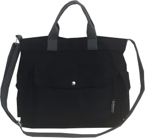 Canvas Crossbody Tote Shoulder Purse Bag for Women and Men with Multi-pocket for Shopping, Travel and Work