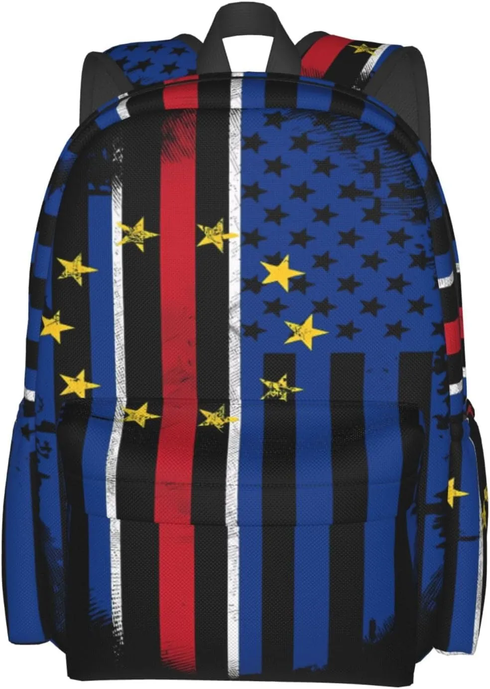 Cape Verdean American Flag Cabo Verde Casual Backpacks Large Travel Backpack Laptop Rucksack Sports Daypack Adjustable Strap Bag for Camping Hiking