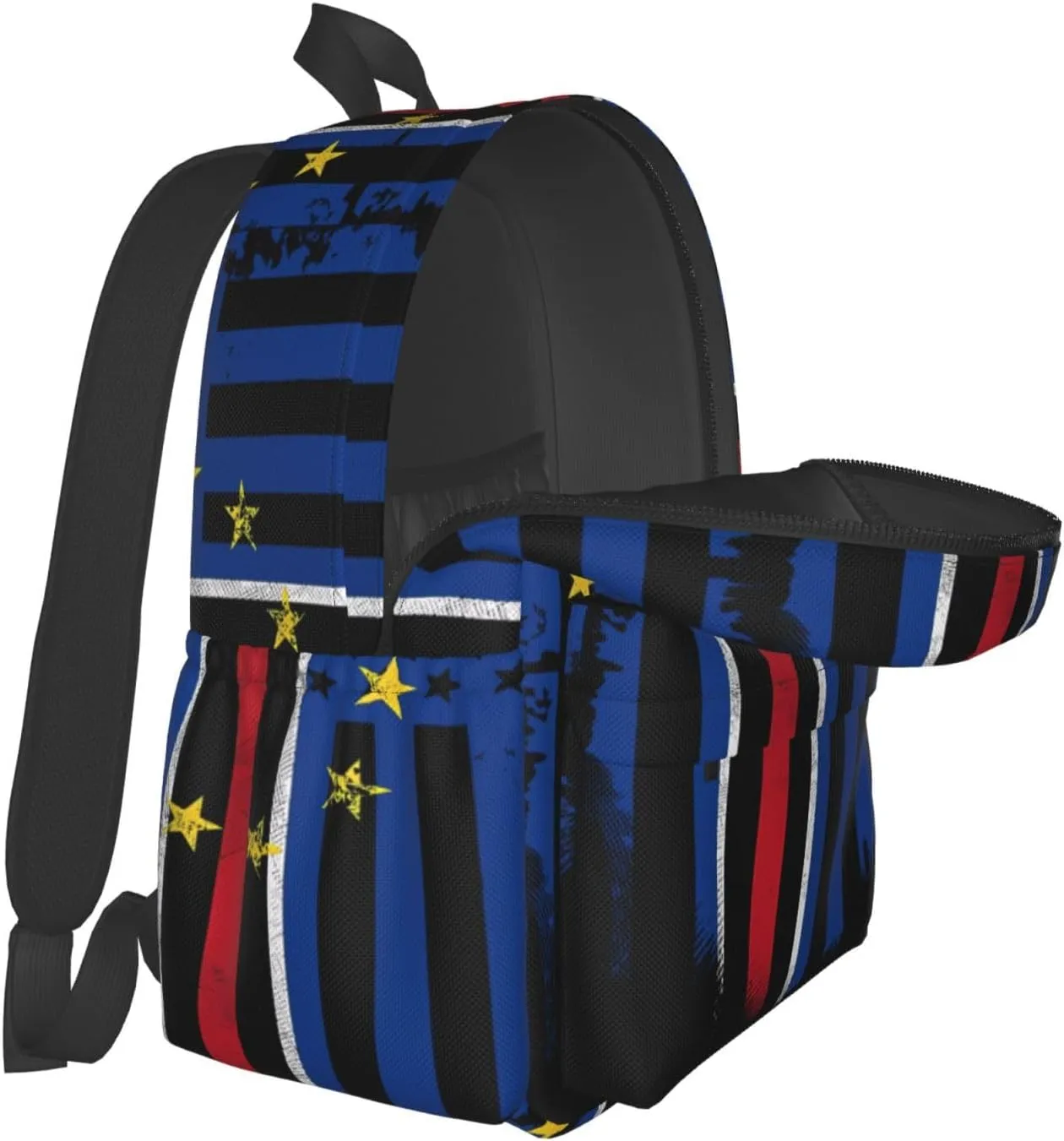 Cape Verdean American Flag Cabo Verde Casual Backpacks Large Travel Backpack Laptop Rucksack Sports Daypack Adjustable Strap Bag for Camping Hiking