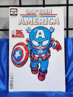 Captain America 10 Skottie Young Variant. We Combine. We Pack Well