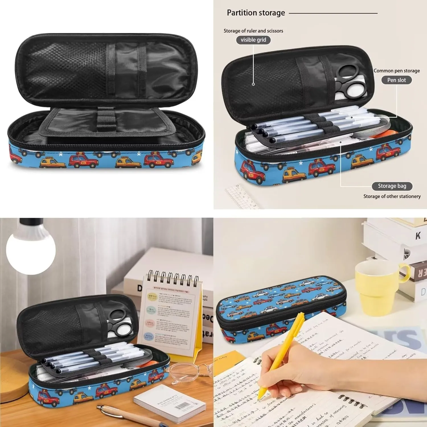 Car Backpack with Lunch Box Kids Boys Age10-12 Years Old Hand Carry Lunch Tote Bag for Boy Portable Casual Messenger Bag for School Picnic Vacation Climbing