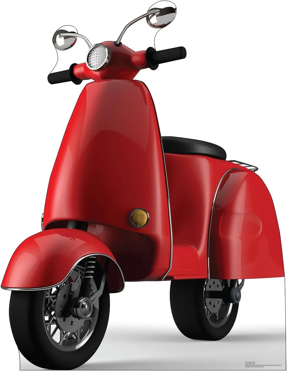Cardboard People Vespa Scooter Life Size Cardboard Cutout Standup