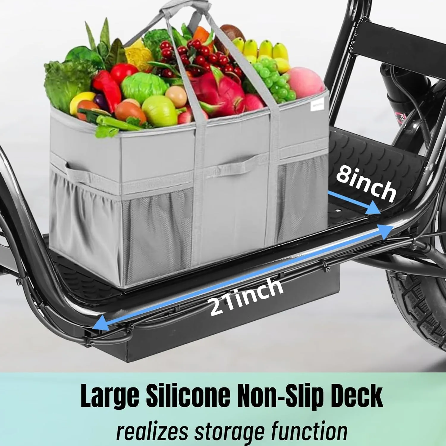 Caroma Peak 1200W Electric Scooter with Seat, 500Wh Battery, 30Miles Range, 20MPH Top Speed, 14" Tires Foldable Electric Scooter with Basket for Commuting, Dual Shock Absorbing Ebike for Adults