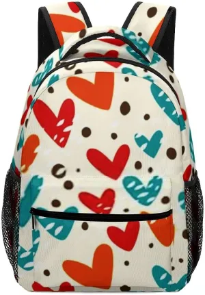 Casual Daypacks Backpacks Laptop Backpack Colorful Love Red Blue Work Bussiness School Students Bookbag Travel Hiking Gym Bags Waterproof Lightweight Women Men
