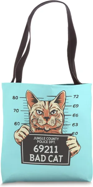Cat Police Territory Crook Funny Comic Parody Cats Tote Bag