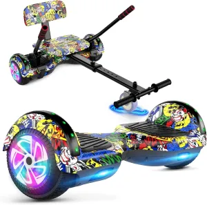 CBD Scooter with Corlorful LED Lights,6.5" Wheels, Dual 300W Motor Scooter for Kids Girls Boys Adults, All Ages
