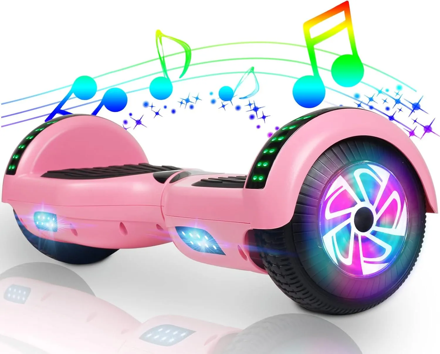 CBD Scooter with Corlorful LED Lights,6.5" Wheels, Dual 300W Motor Scooter for Kids Girls Boys Adults, All Ages